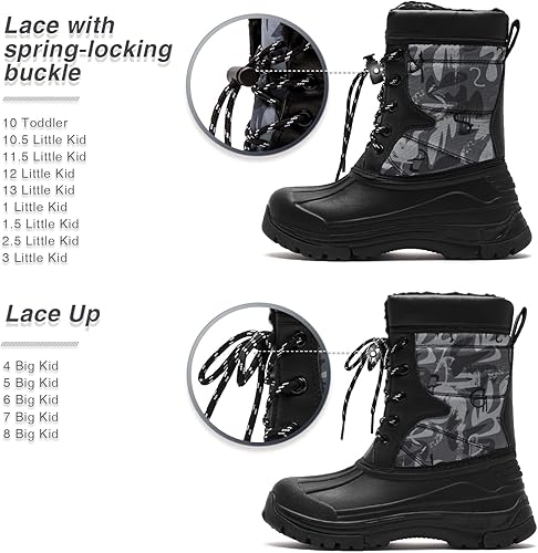 Miniatura 2 de BODATU Botas de nieve impermeables de invierno para niños con aislamiento para clima frío