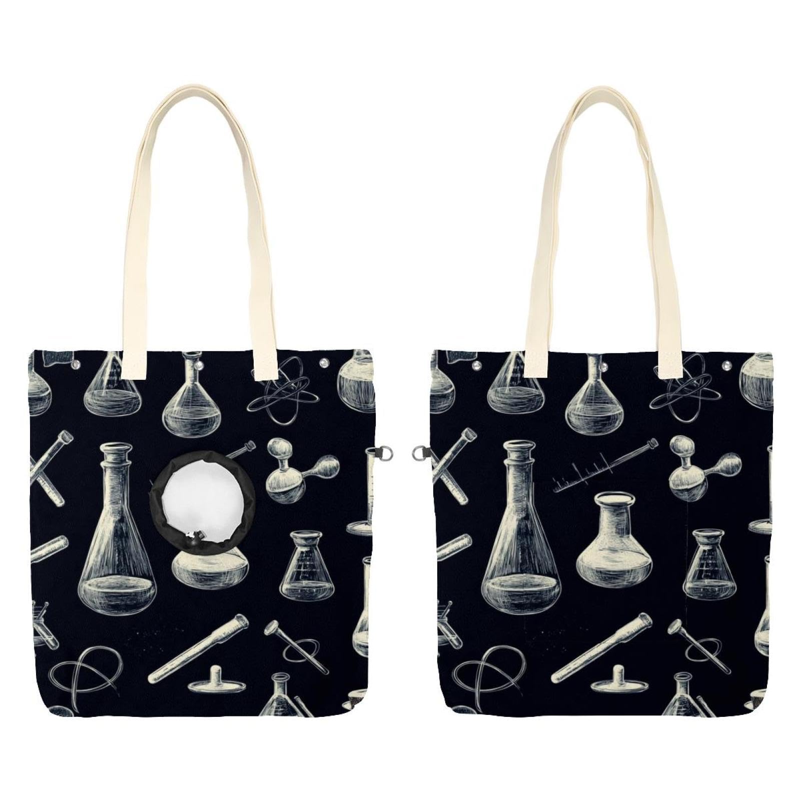 Bolsa de transporte portátil para perros pequeños y gatos con diseño de lona