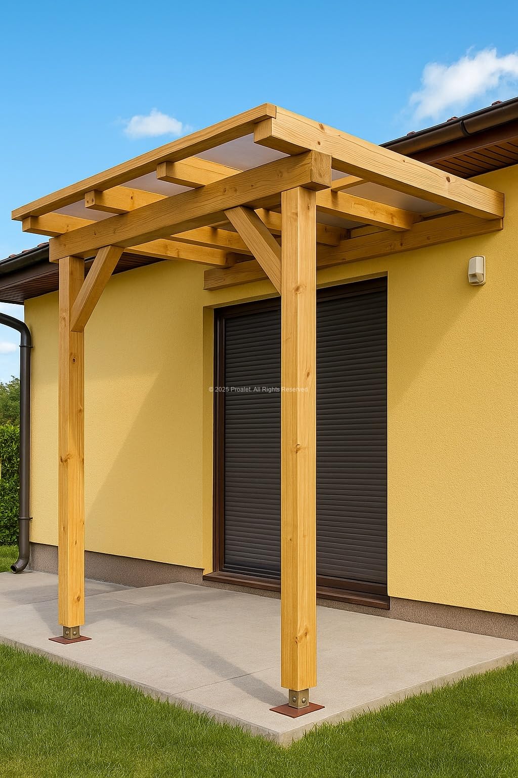 Proalet Metal Pergule Ayağı, 7‑12 cm Ayarlanabilir, M14 Civatalı, Tablalı, Bahçe, Kamelya, Tente Ayağı, Dayanıklı Galvanizli Pergola Ayak (2 Adet)