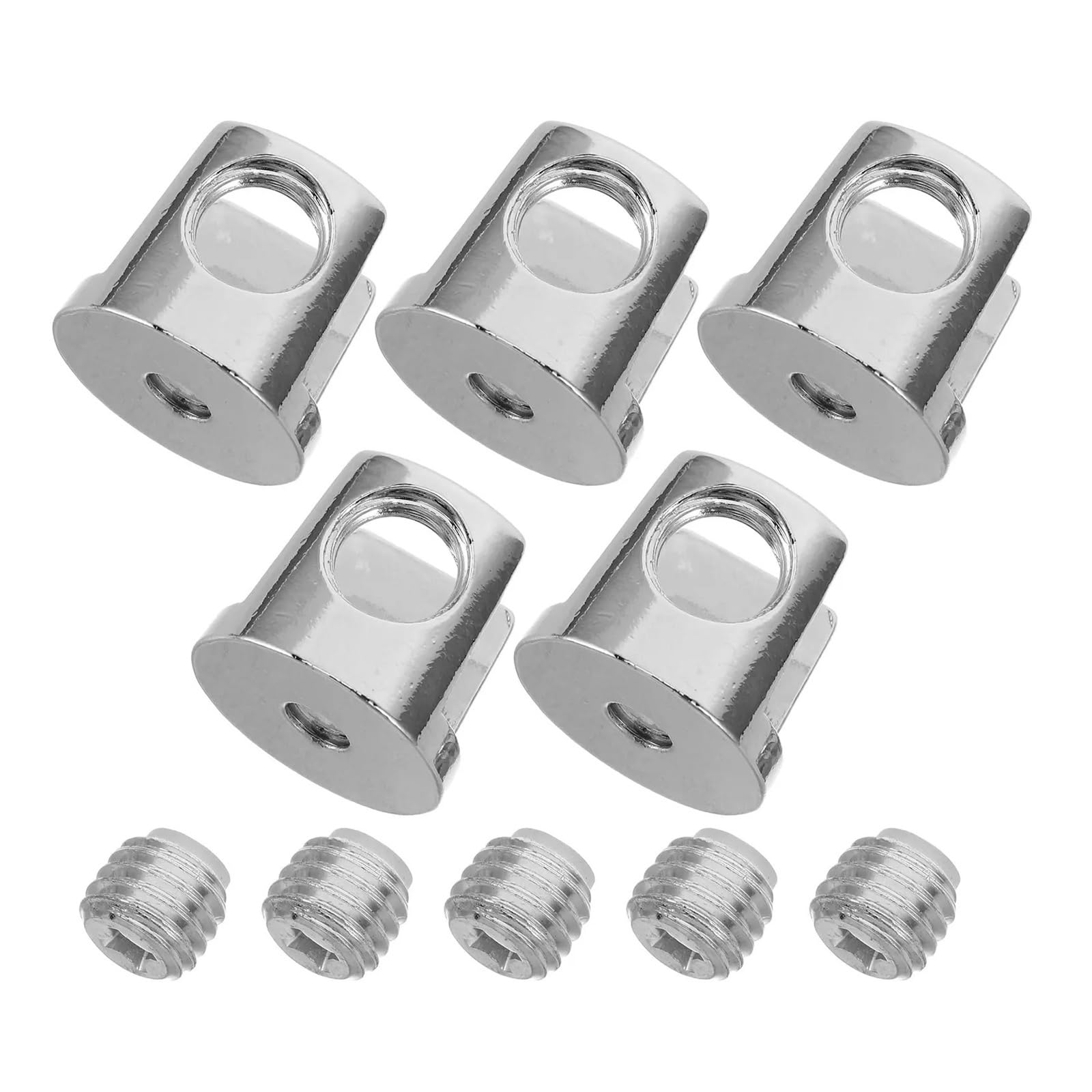5Set Metal Glass Shelf Clamp Brackets for 10-12mm Panels