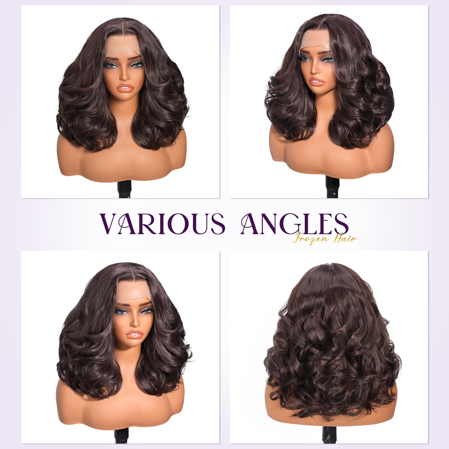 13x4 Glueless Wigs HD Transparent Lace,Wear and Go Synthetic Wig,C Part,200% Density Body Wave with Baby Hair,Pre-Plucked Frontal Wigs for Women ,Natural Hairline,Breathable Wig Cap 18 Inch