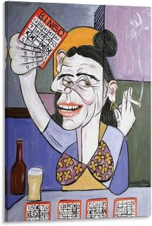 Alice Neel Painting Bingo Lady 2009 Picture Print Wall Art Poster Painting Canvas Posters Artworks Room Aesthetic 12x18inch(30x45cm)