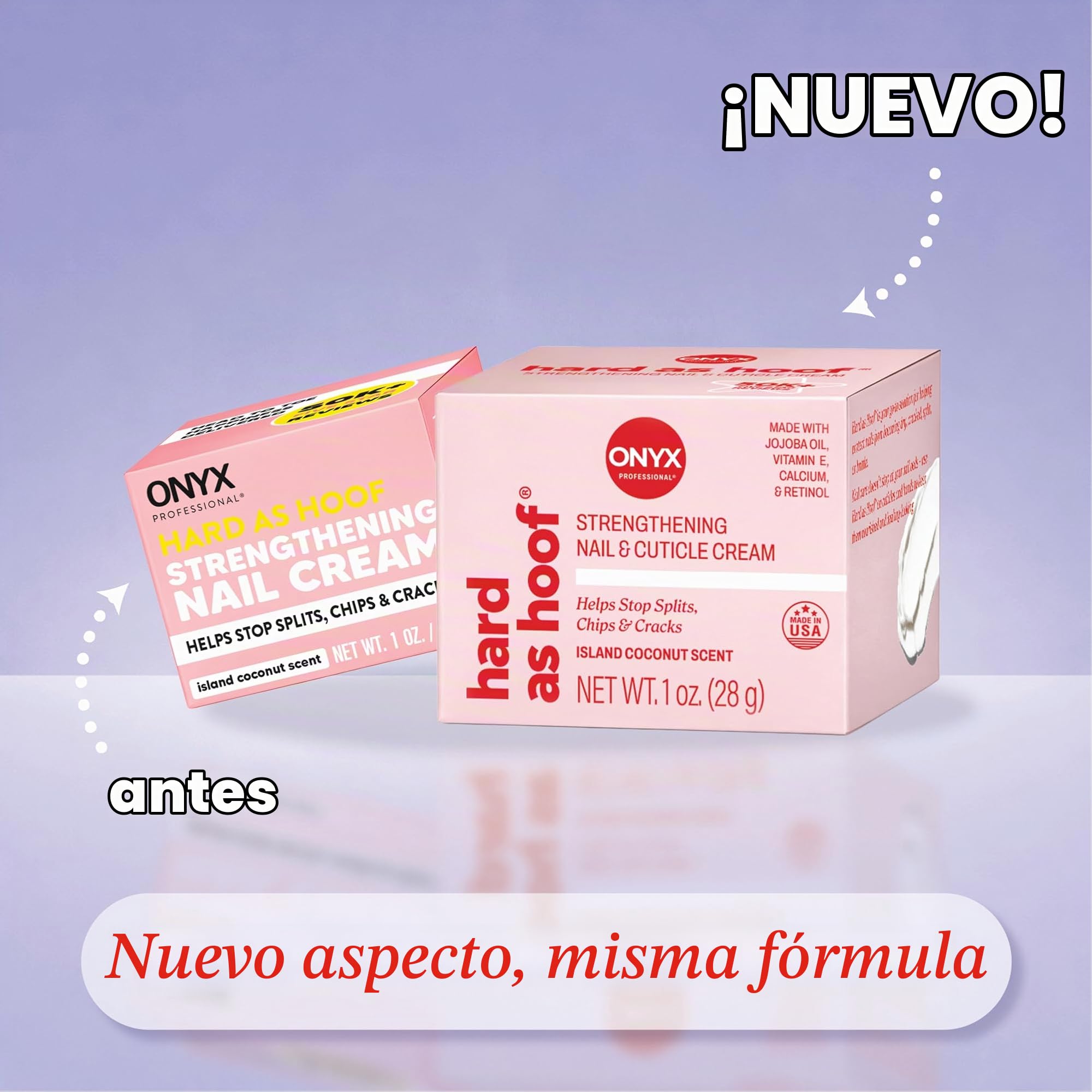 Hard As Hoof Crema Fortalecedora de Uñas Con Aroma a Cereza y Almendra - Previene Roturas, Astillas y Grietas, Fortalece y Promueve el Crecimiento - 1 oz por Hoof
