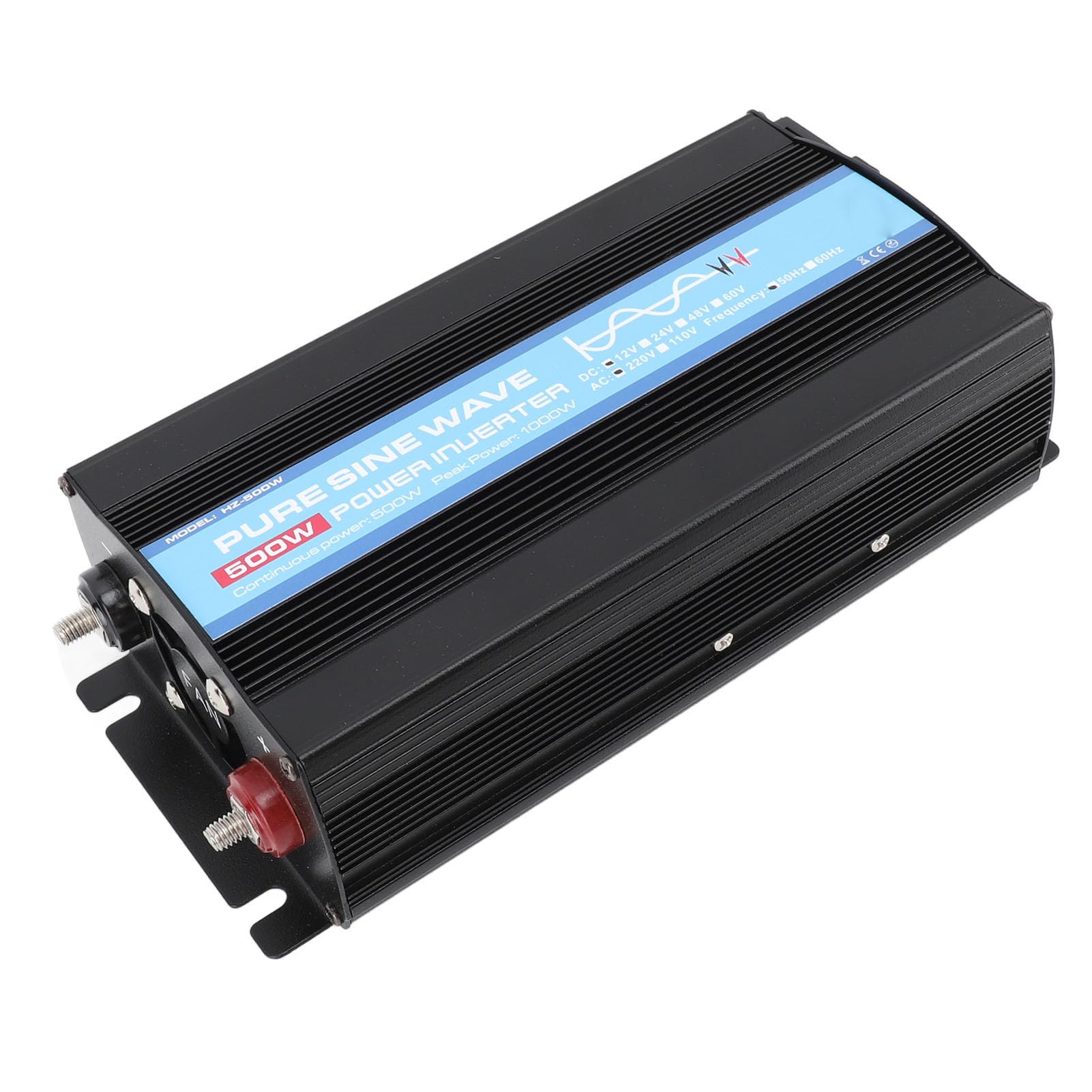 Inversor de Corriente para Coche de 500W, Convertidor de CC de 12V a 110V de CA de Alta Eficiencia de Onda Sinusoidal Pura para Vehículos Recreativos, Barcos y Herramientas Eléctricas