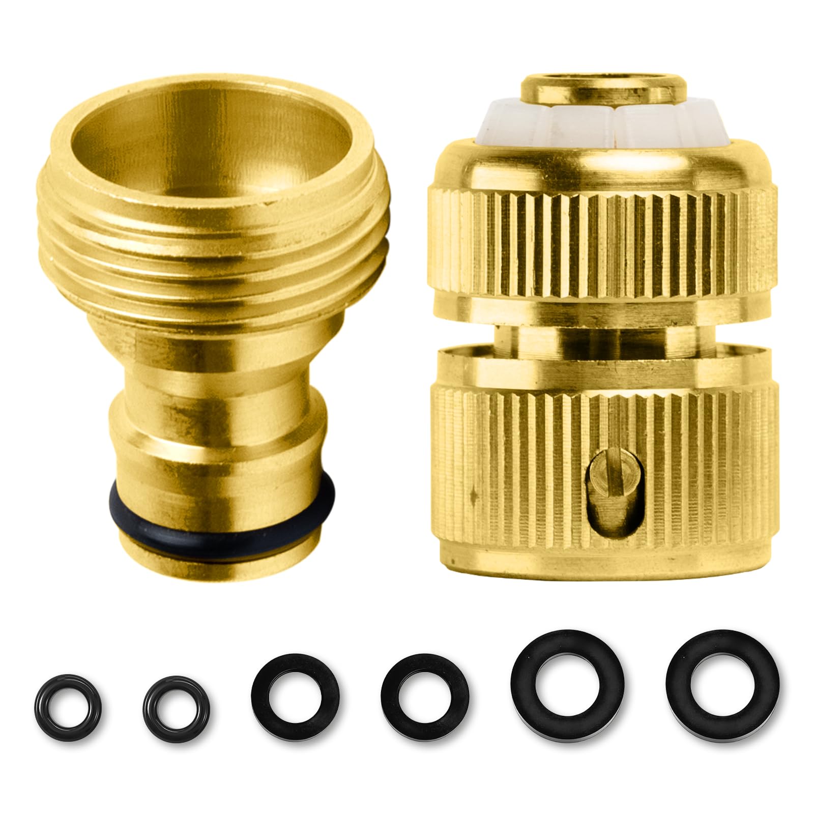 Brass Universal Kitchen Mixer Tap Hose Connector, Hose End Quick Connectors, 3/4" Male Thread Tap Connector, for Garden Hoses, Watering Device Pressure Washer