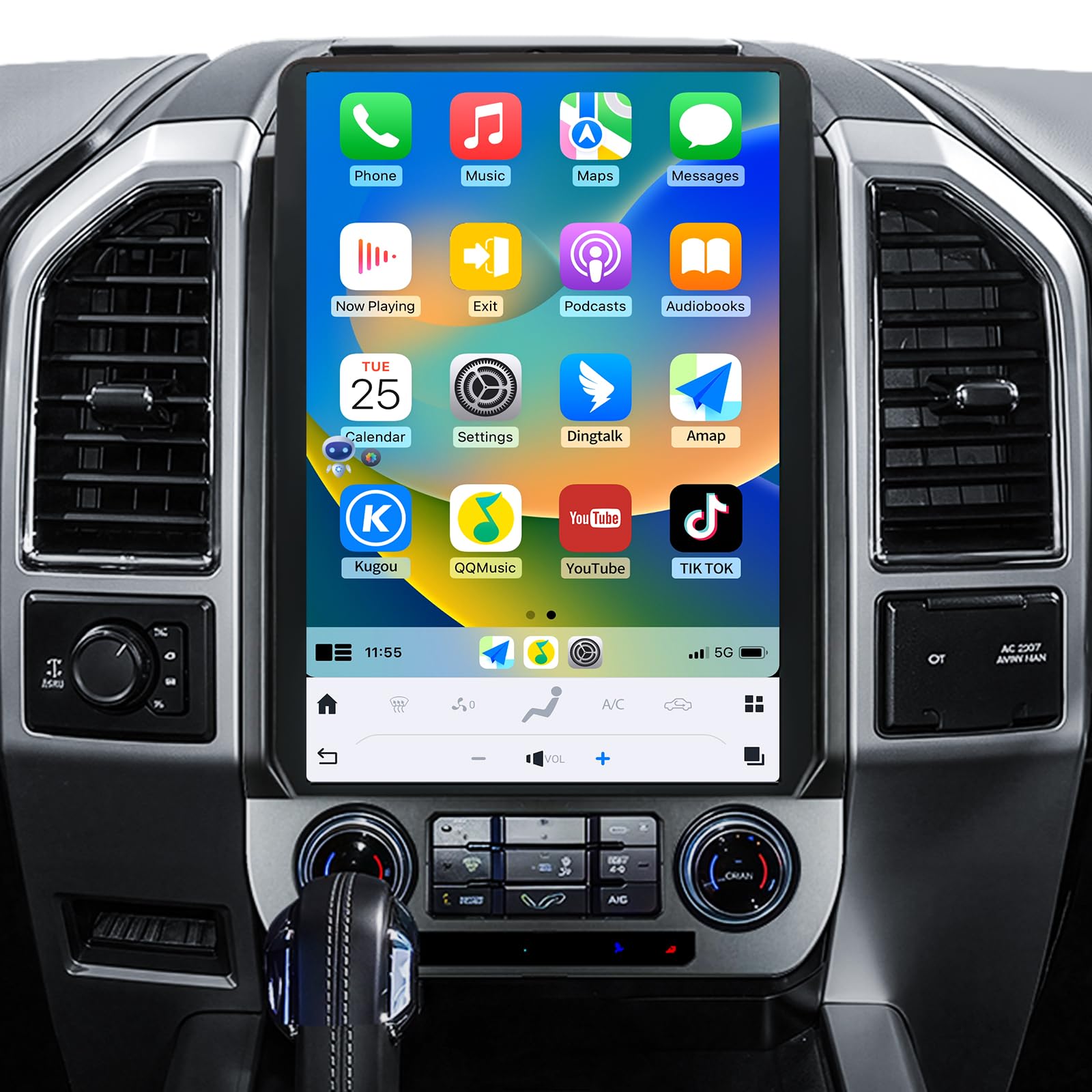 Toeeklsa 14.4 Inch 2K Touch Screen Tesla Style Head Unit