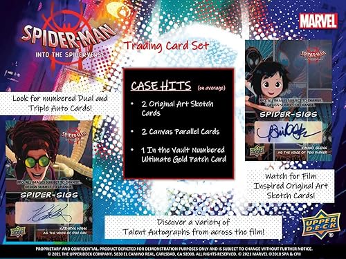 Miniatura 3 de Caja de aficionada de Spider-Man de Marvel de Upper Deck de 2022 Into The Spider-Verse sellada de fábrica! Tarjetas lenticulares Chase Dimensions