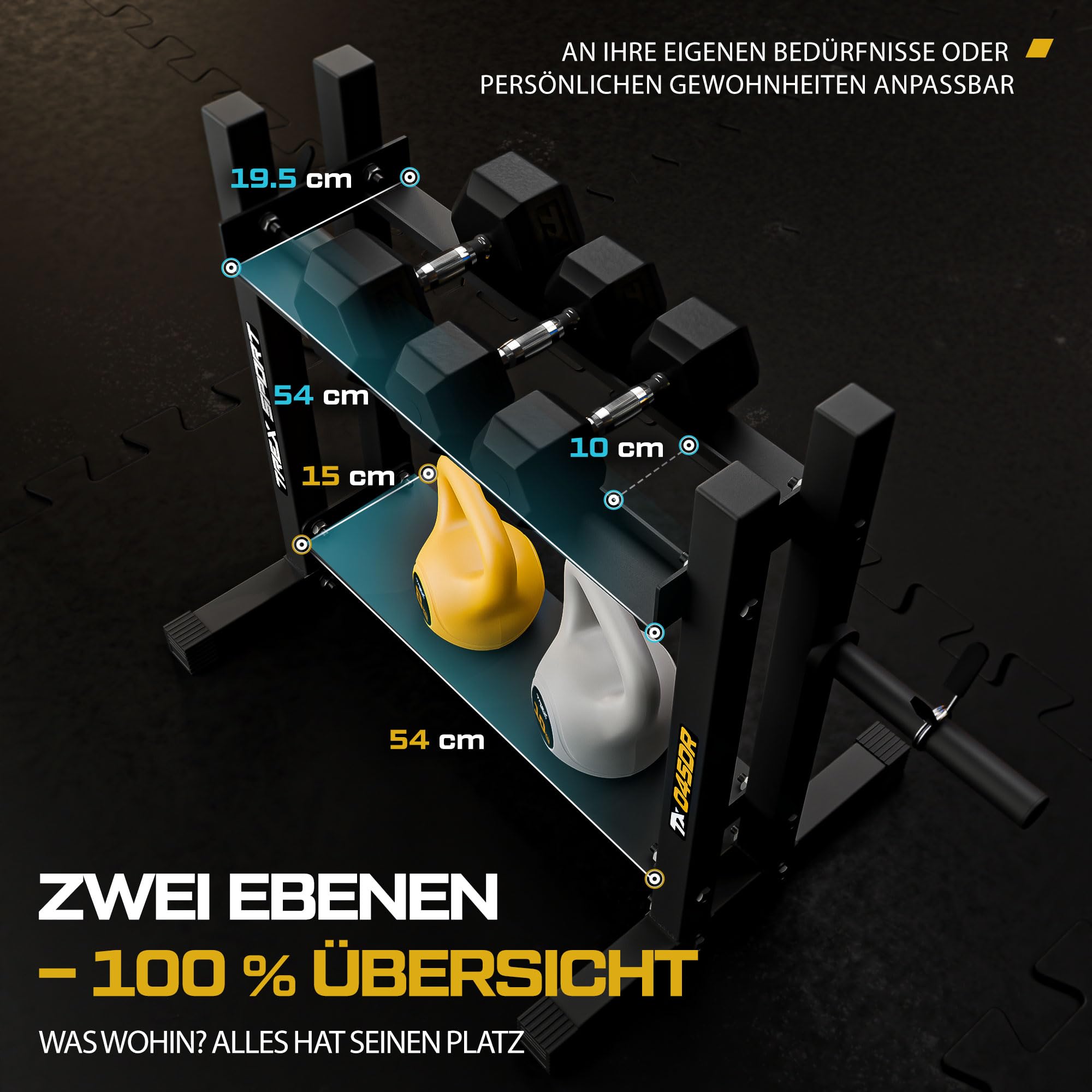 TREX SPORT Hantelablage Gewichteständer bis 320 kg, rutschfest TX-045DR | Stahl Hantelständer für Hantelscheiben, Kurzhanteln, Trainingszubehör, stabil