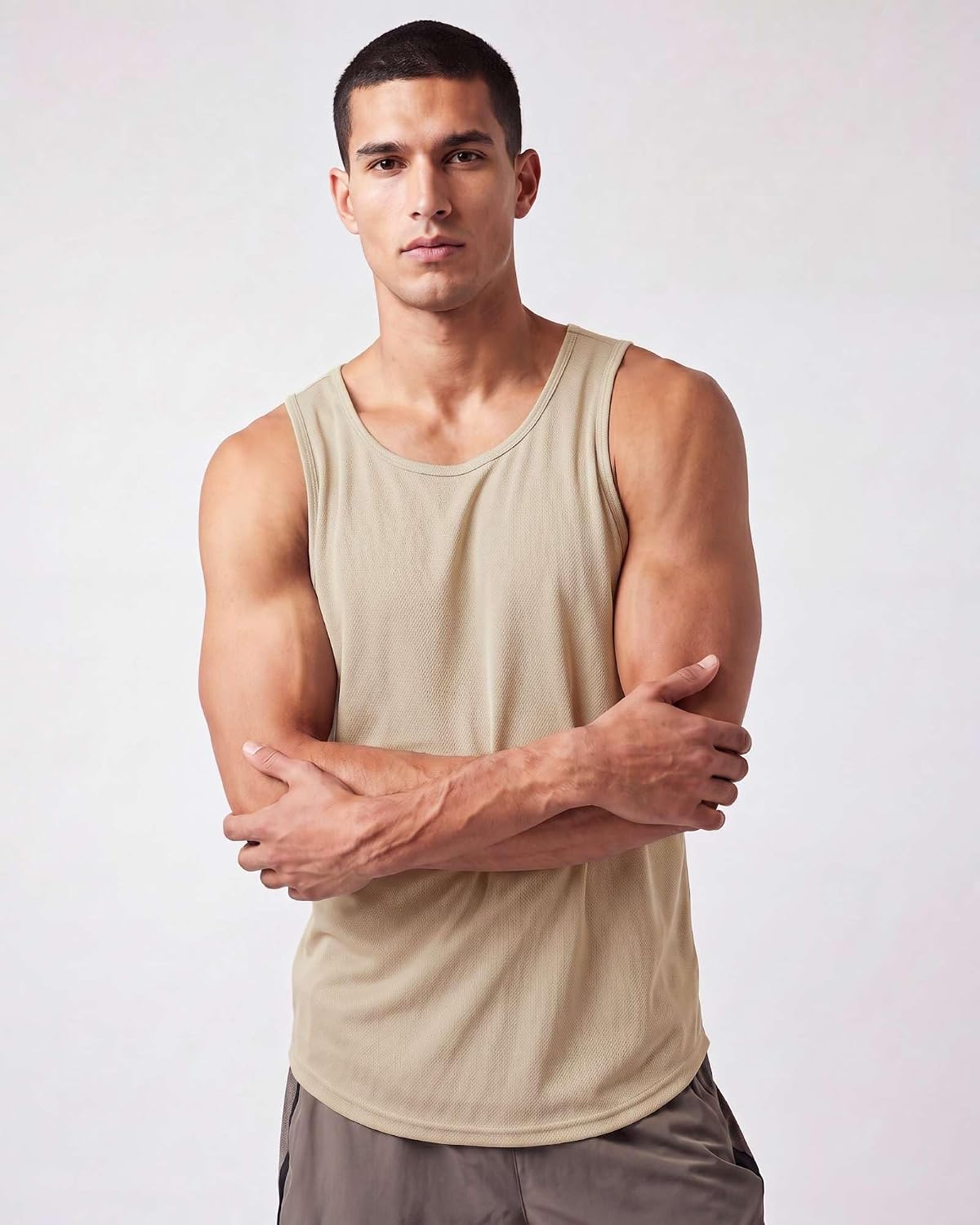 5 Pack Men's Mesh Muscle Tank Tops Sleeveless Shirts Workout Gym Undershirt | Available In Big & Tall, Quick Dry Breathable Cooling Moisture Wicking, Athletic Exercise Summer Tees, Running Beach Lifting