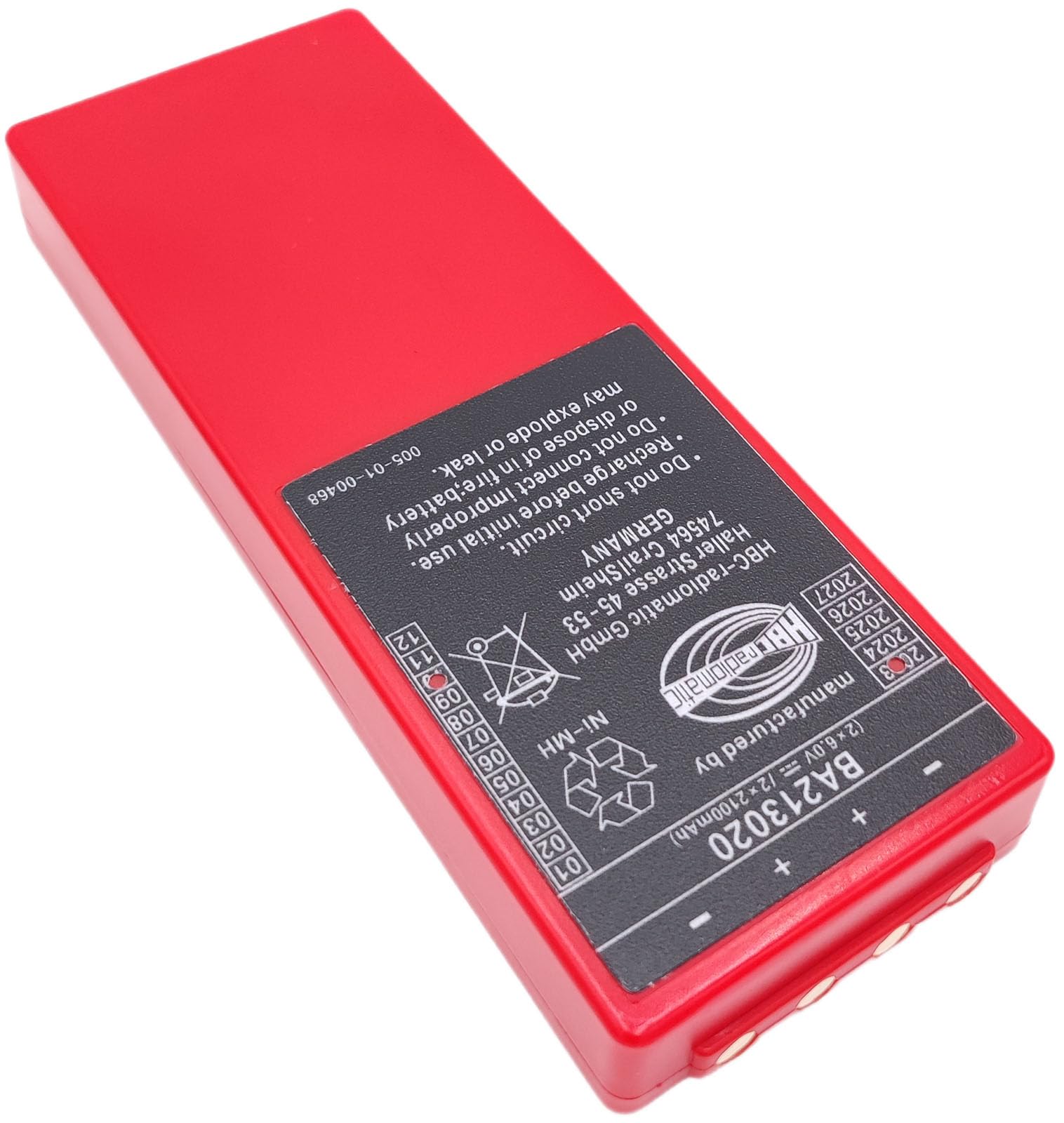 Lot de 3 piles rechargeables BA213020 6 V 2100 mAh Ni-MH HBC Radiomatic BA213020 BA214061 FUB10AA pour grue HBC télécommandée