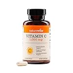 NatureWise Vitamin C 1000mg Capsules - Extra Strength Vegan Vitamin C for Daily Antioxidant & Immune Support - Non-GMO, USA Manufactured - 60 Capsules[60-Day Supply]