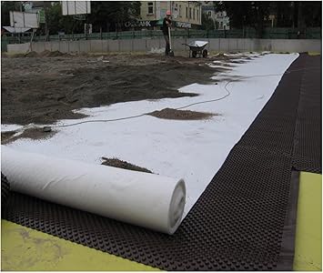 7oz Non-Woven Geotextile Fabric for Driveway & Erosion Control - Premium Drainage Solution 3.3ft/4.9ft/6.5ft Wide1mx35m/3.3ftx115ft WxL