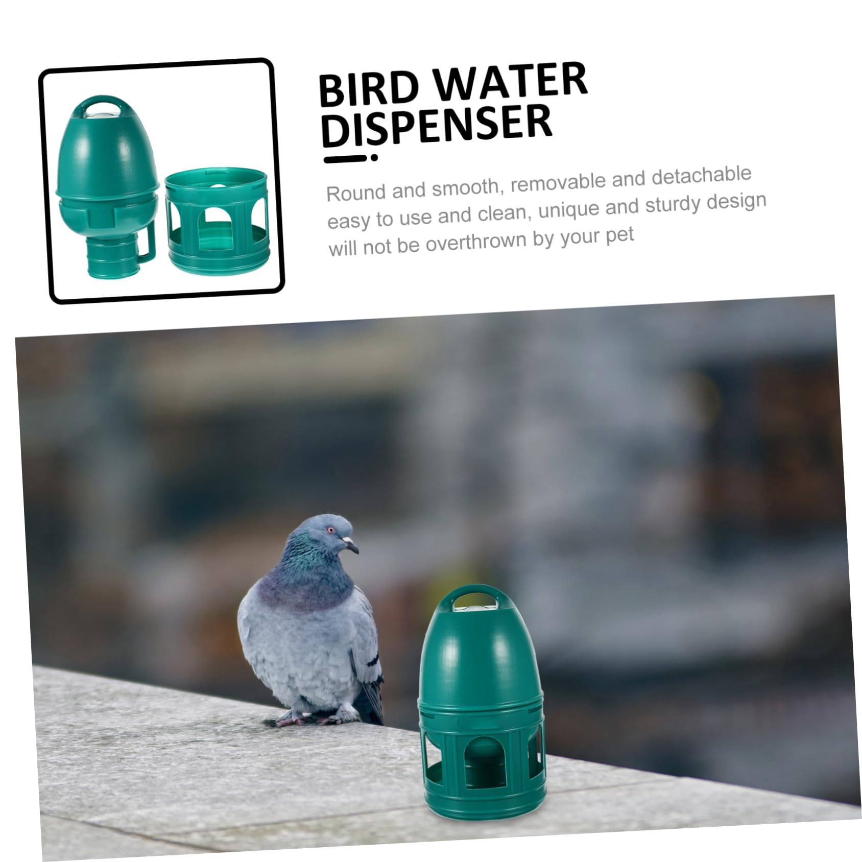 Comedero y Bebedero para Dispensador De Agua para Pájaros Plástico Fácil De Limpiar