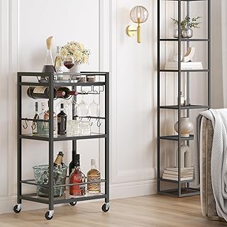 26 Home Decor Coffee Bar Ideas For Cozy Corners 20 TUTOTAK Bar Cart, Home Bar Serving Cart with 3-Tier Mirrored Shelf, Drin...