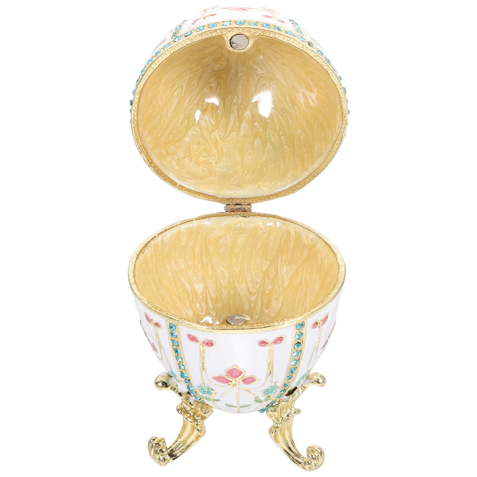 Boîte à bijoux œuf de Pâques, le présent original floral pour femme