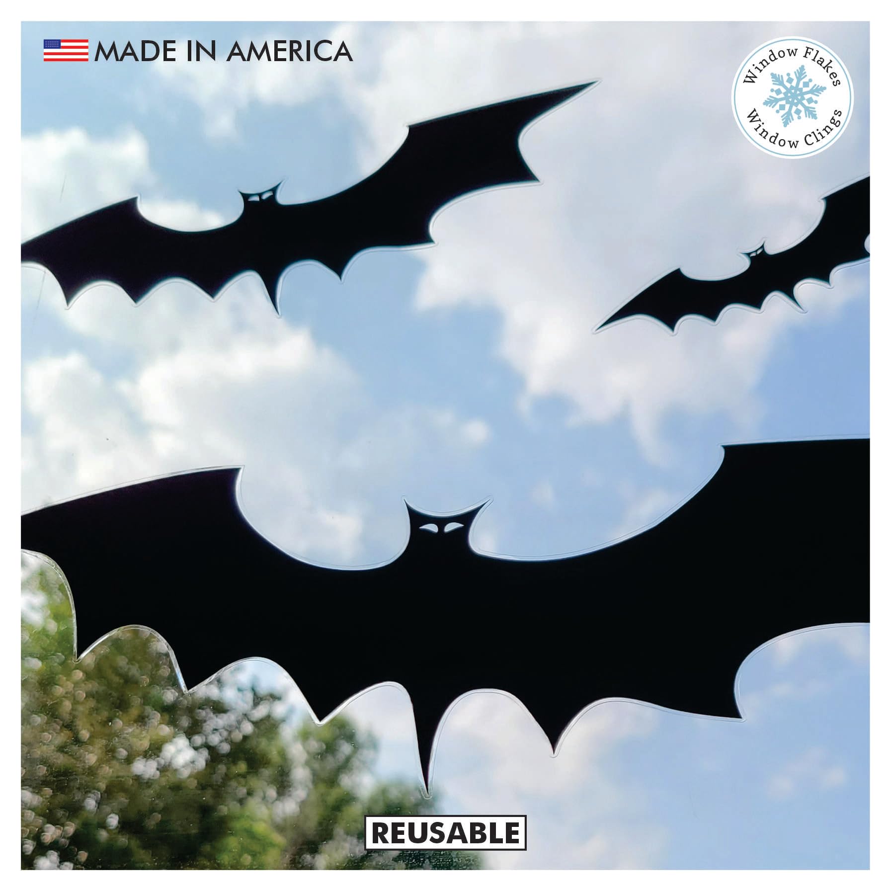 Bats Halloween Vinyl Car Decal, Fall Window Sticker, Spooky