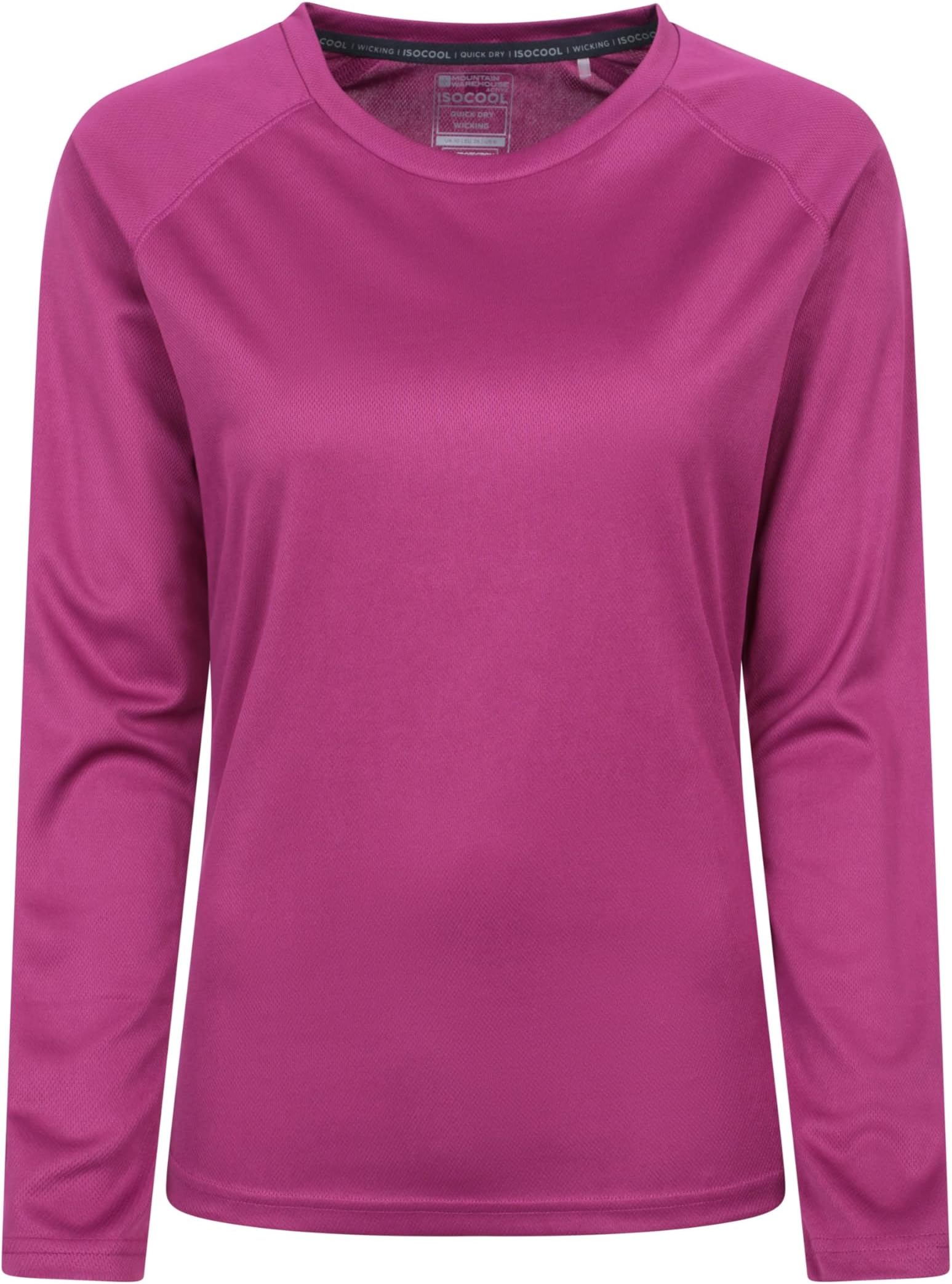 Mountain Warehouse Endurance Womens Top - Lightweight Ladies Top, Long Sleeve Tee, Quick Drying Tshirt, UV Protection Tee Shirt - for Spring Summer Travel