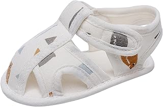 Sapatos para crianças meninos meninas estampas de desenho animado sapatos primeiros caminhantes verão criança respirável piscina infantil (bege, 6-12 meses)