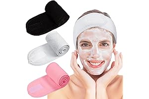 Spa Facial Headband Make Up Wrap Head Terry Cloth Headband Adjustable Towel...