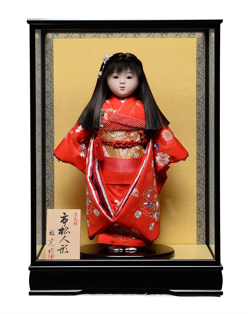 Amazon | 【市松人形】市松人形13号市松人形：雪輪に桜刺繍衣裳