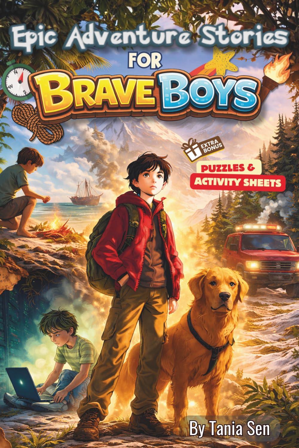 Epic Adventure Stories For Brave Boys : Thrilling Tales of Courage, Survival, Friendship and Heroism for Amazing Boys