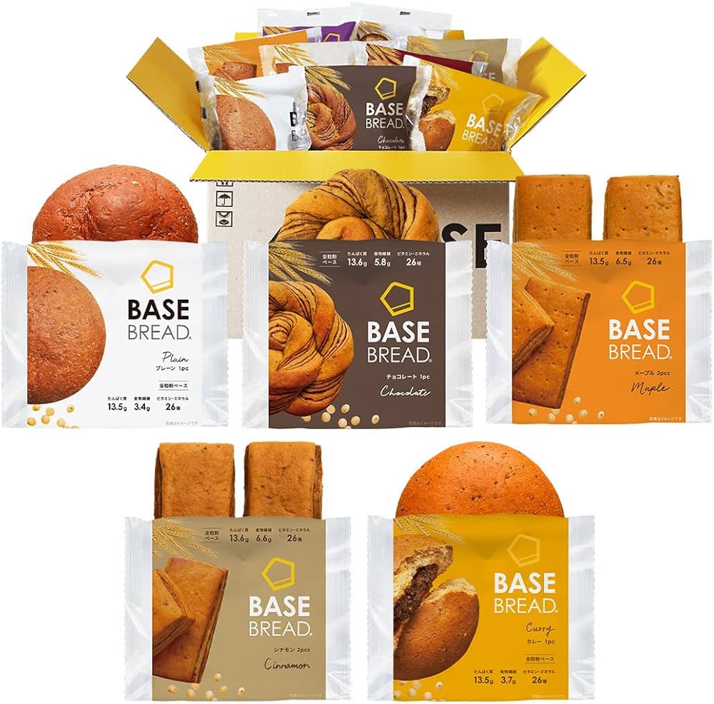 Amazon | 【腹持ち・ボリューム◎】ベースブレッド 5種 20袋 パン