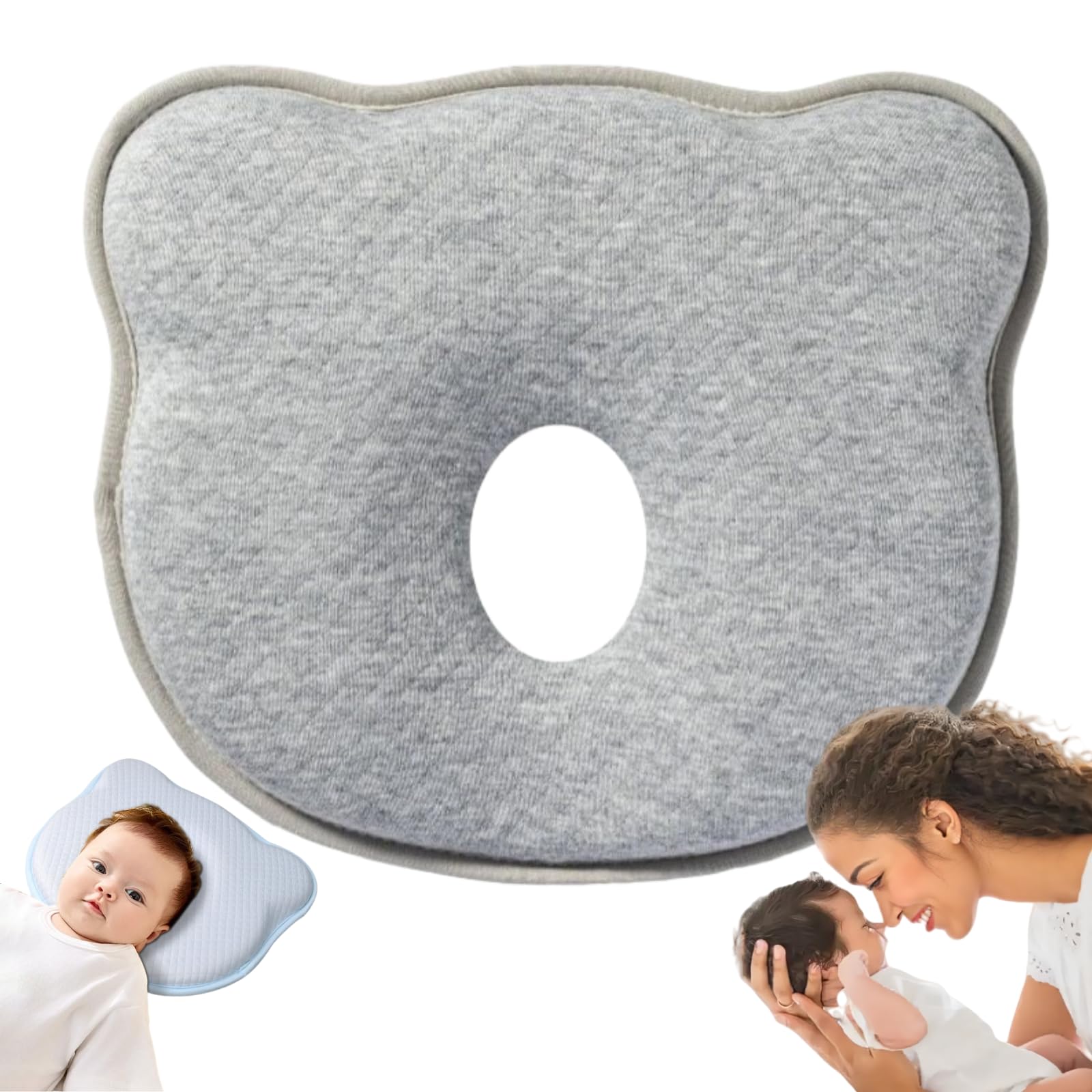 Xiyocadt Babykissen Gegen Plattkopf - Memory Foam Kissen Für Neugeborene 0-12 Monate