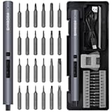SHARDEN Mini Electric Screwdriver&comma; 29 in 1 Small Electric Screw Driver Kit with 24 Magnetic Bits&comma; Precision Cordless Repair Tool for Phone&comma; Camera&comma; Laptop&comma; Watch