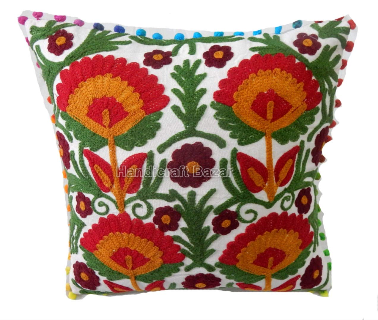 Amazon.co.jp: 刺繍入り曼荼羅クッションカバー 5点 装飾スローピロー