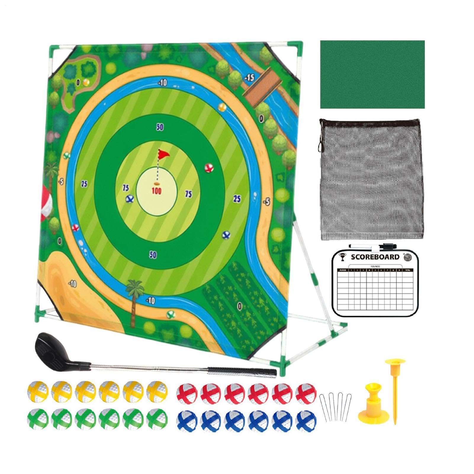 Juego de Golf al Aire Libre con de Práctica, Bolas, Marcador y Objetivo