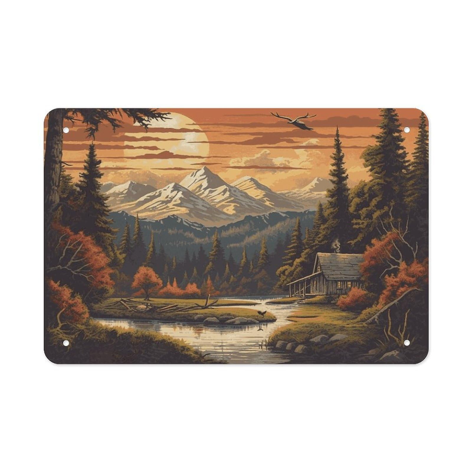 Fekiloot Style Great Outdoors Metal Signs Wall Art Tin Sign