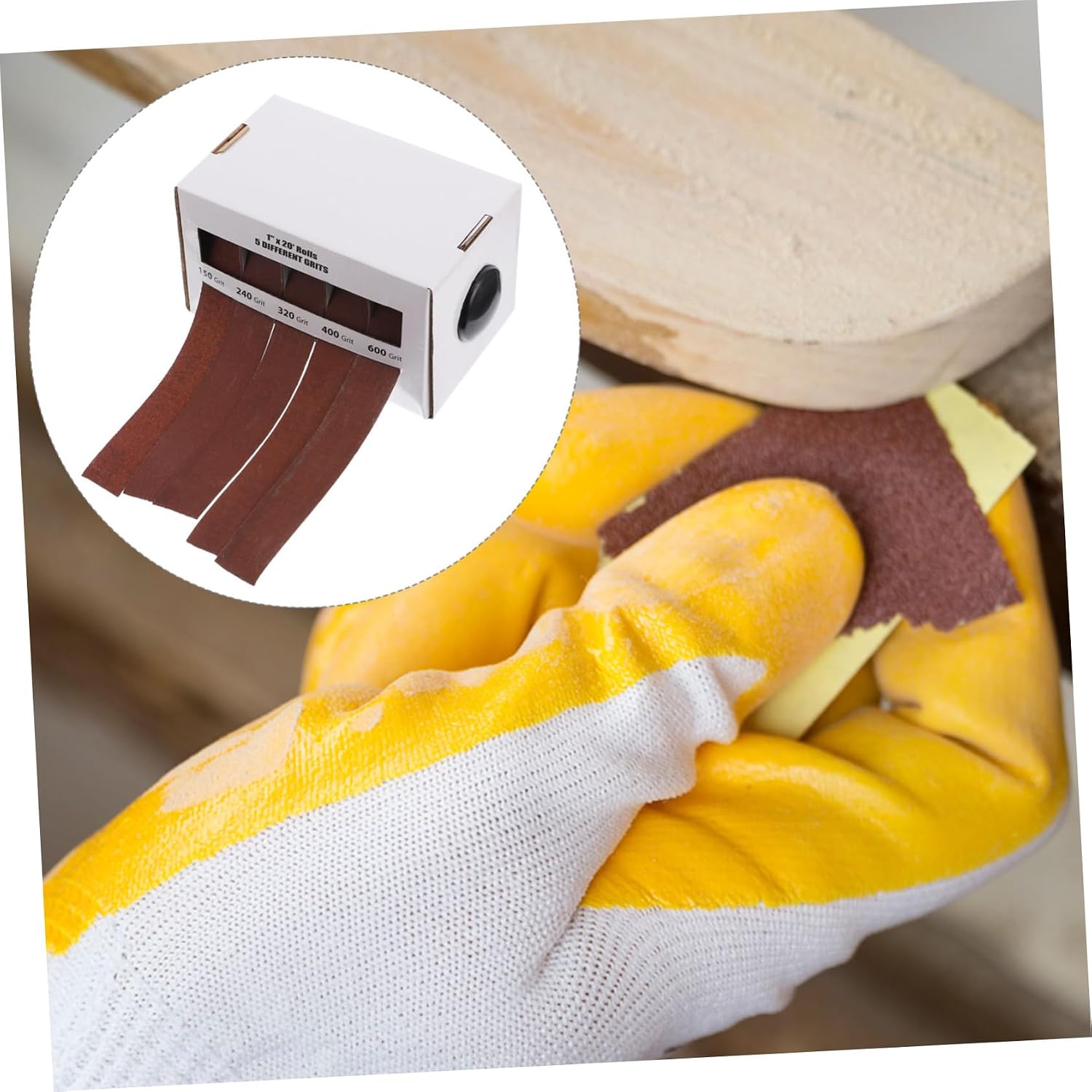 MAGICLULU 5 Emery Cloth Rolls Assorted Grit Polishing Sandpaper Roll for Metal Glass and Woodworking Tear-Resistant Design for Dry Grinding