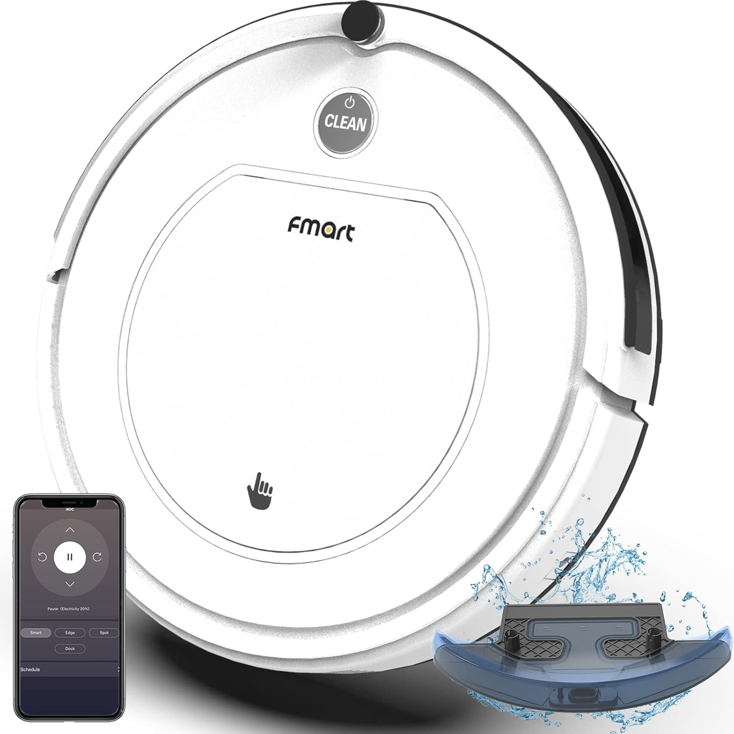 FMART C200 Vacuum Robot, 2 in 1 Robot Vacuum and Mop Combo