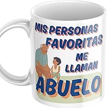 Father and Grandpa Mug in AAA Ceramic, Emotional Gift for Breakfast, Gifts for Grandparents Original with Message My Favorite People