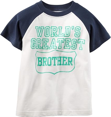 Carter%27s Baby,Clothing,Baby Boys 0-24m,Tops,T-Shirts Carter's Baby Boys' Slogan Tee (Baby) - Greatest Brother - 6M