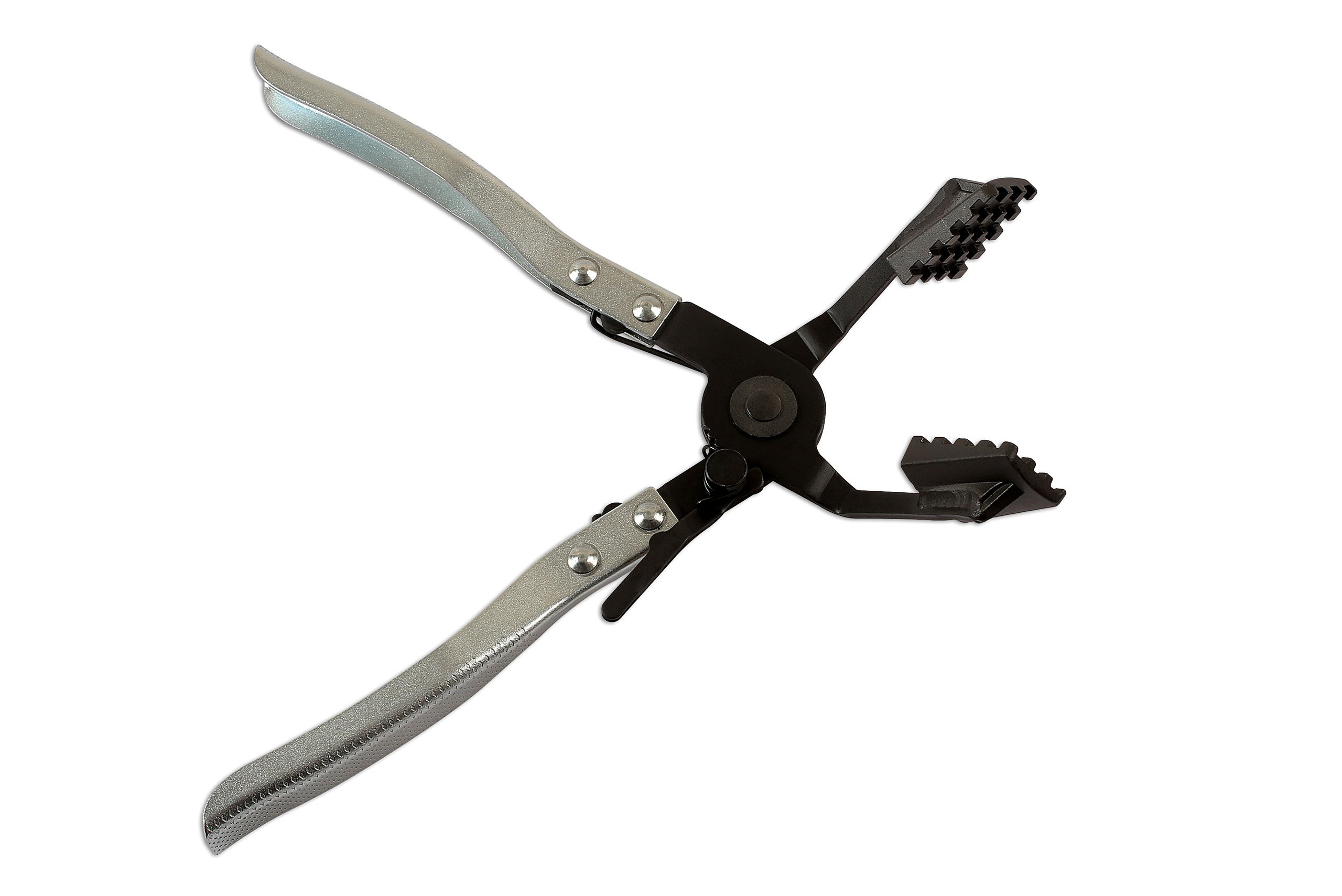 LASER 6189 Hose Clamp Pliers Angled 240mm Steel Handles 45 Head For Tight Access