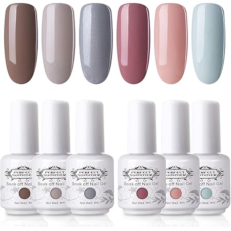 Amazon ジェルネイル カラージェル 8ml 6色セット Uv Led対応 ポリッシュタイプ ニットカラー Perfect Summer ジェルネイル 通販