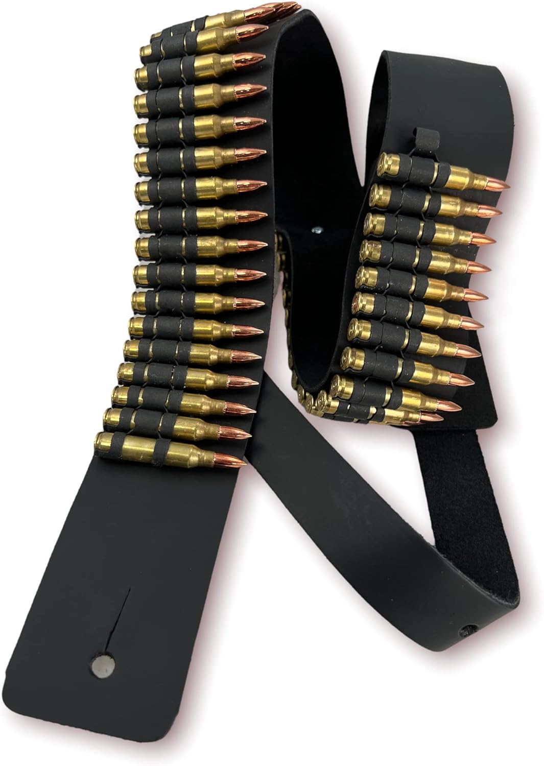 Funk Plus Bullet Guitar Strap Brass Shell 100% Leather Thrash Metal USA Made Bass Rock Strap