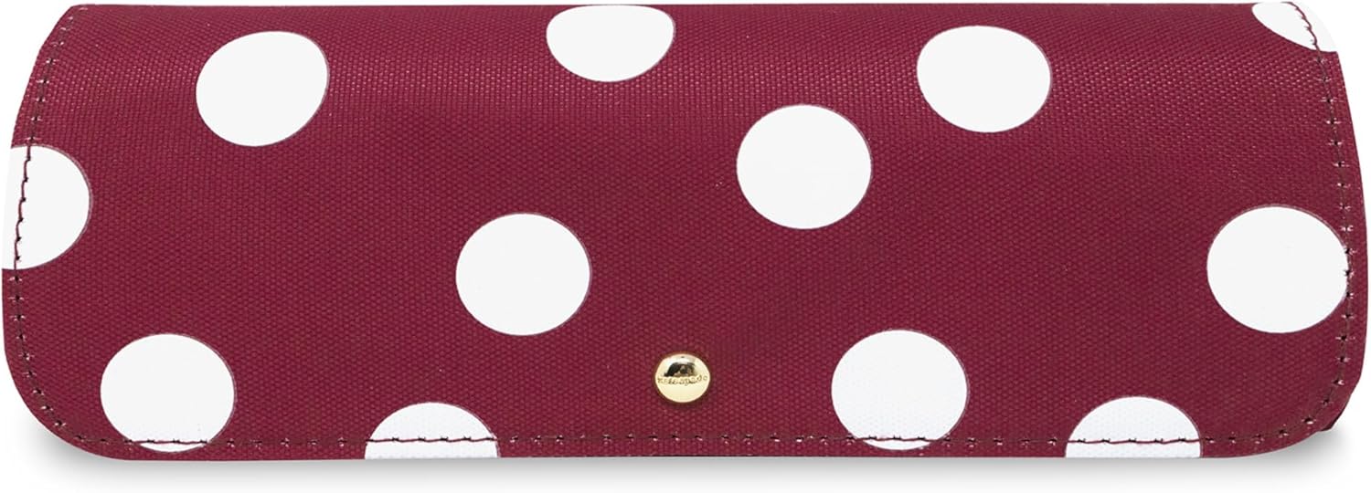 kate spade new york Travel Jewelry Case Organizer, Fabric Jewelry Box for Mother's Day, Cute Jewelry Organizer Holds Necklaces, Rings, Bracelets, Small Jewelry Roll (Julie Dot) - Image 3
