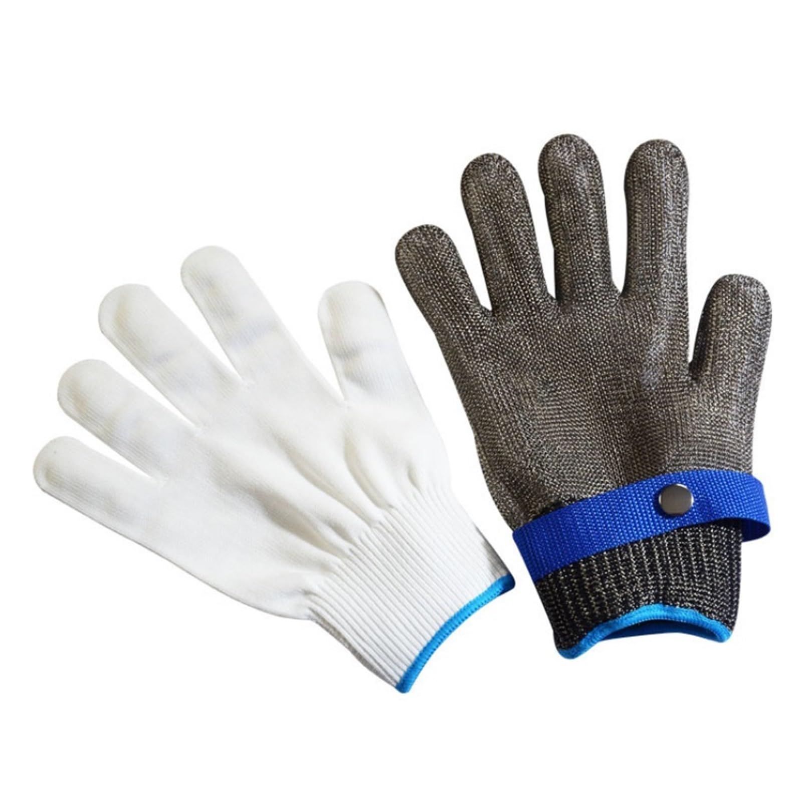 Edelstahl-Handschuhe, Schnittfeste Handschuhe, Schnittfeste Hand-Draht-Metallgeflecht-Arbeitshandschuhe, Gartengeräte (Color : Style S)