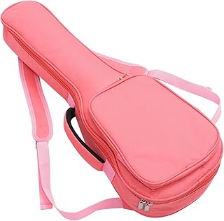 Hemobllo Funda Acolchada Para Ukelele De Bolsa Portátil De Lona Gruesa Con Correa Ajustable Para Hombro Mochila Ligera y Práctica Para Hombre y Mujer Color Rosa