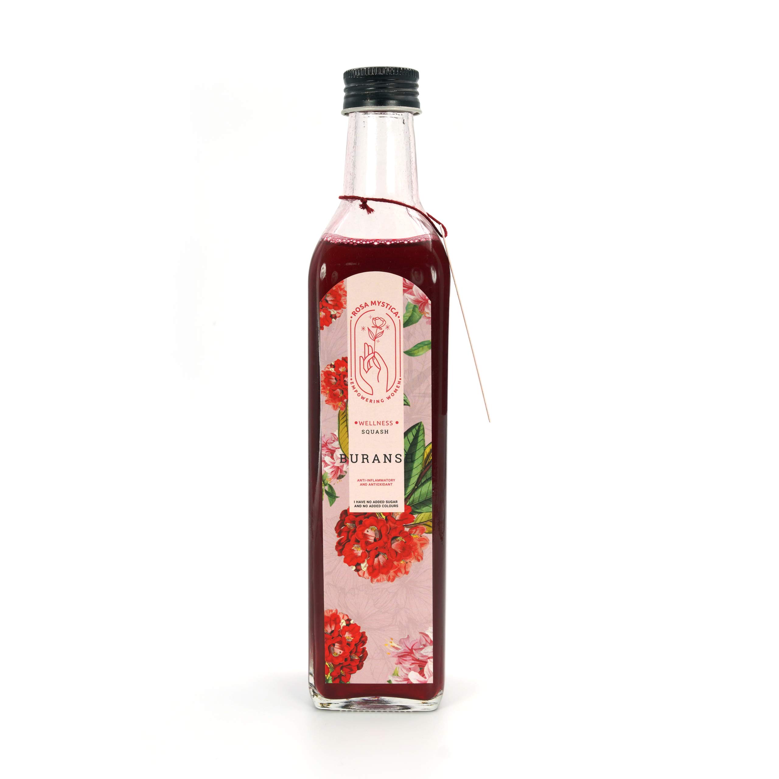 ROSA MYSTICA wellness Premium Buransh (Rhododendron) Squash and Juice No Added Sugar & Colors - 500 ml (Pet Bottle)