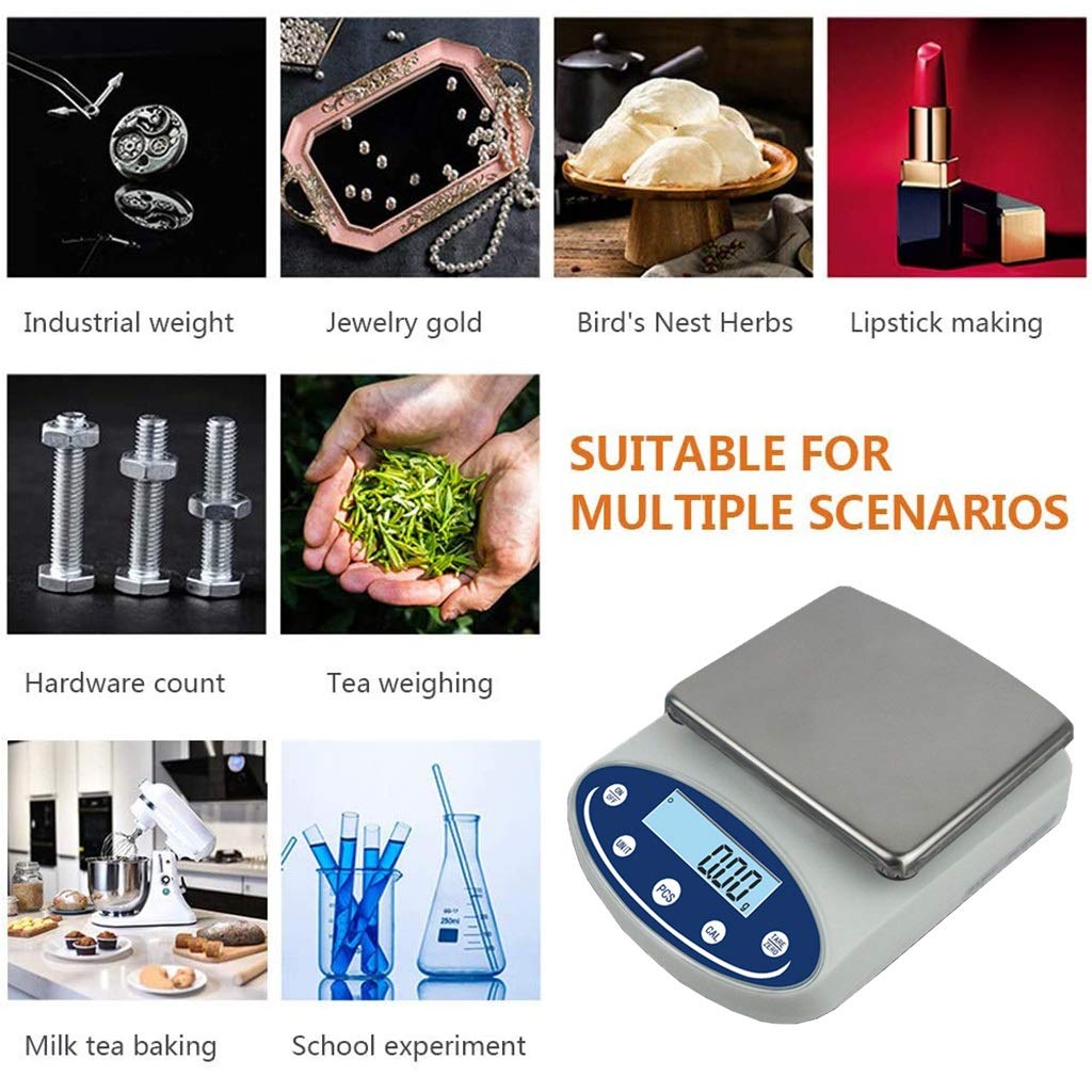 Báscula electrónica Digital de Alta precisión para Laboratorio, balanza Industrial de precisión para pesaje y conteo científico (1kg/0.1g)