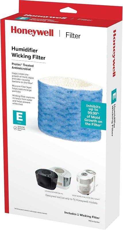 Honeywell Humidifier Replacement Wicking Filter E, 1 Pack, HC14PF1 | Captures Water Minerals to Help Reduce White Dust and Maintain Moisture Output
