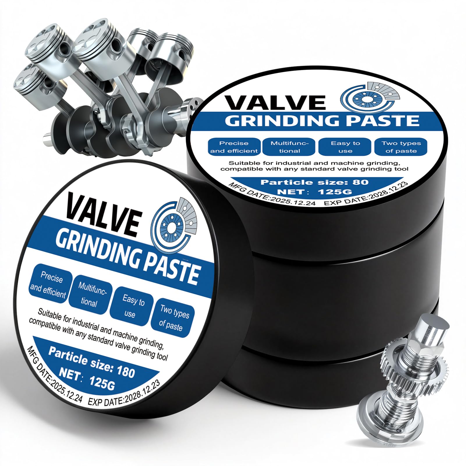 250g Pasta Abrasiva per Valvole, Grinding Paste for Engine Components, Auto Moto Camion