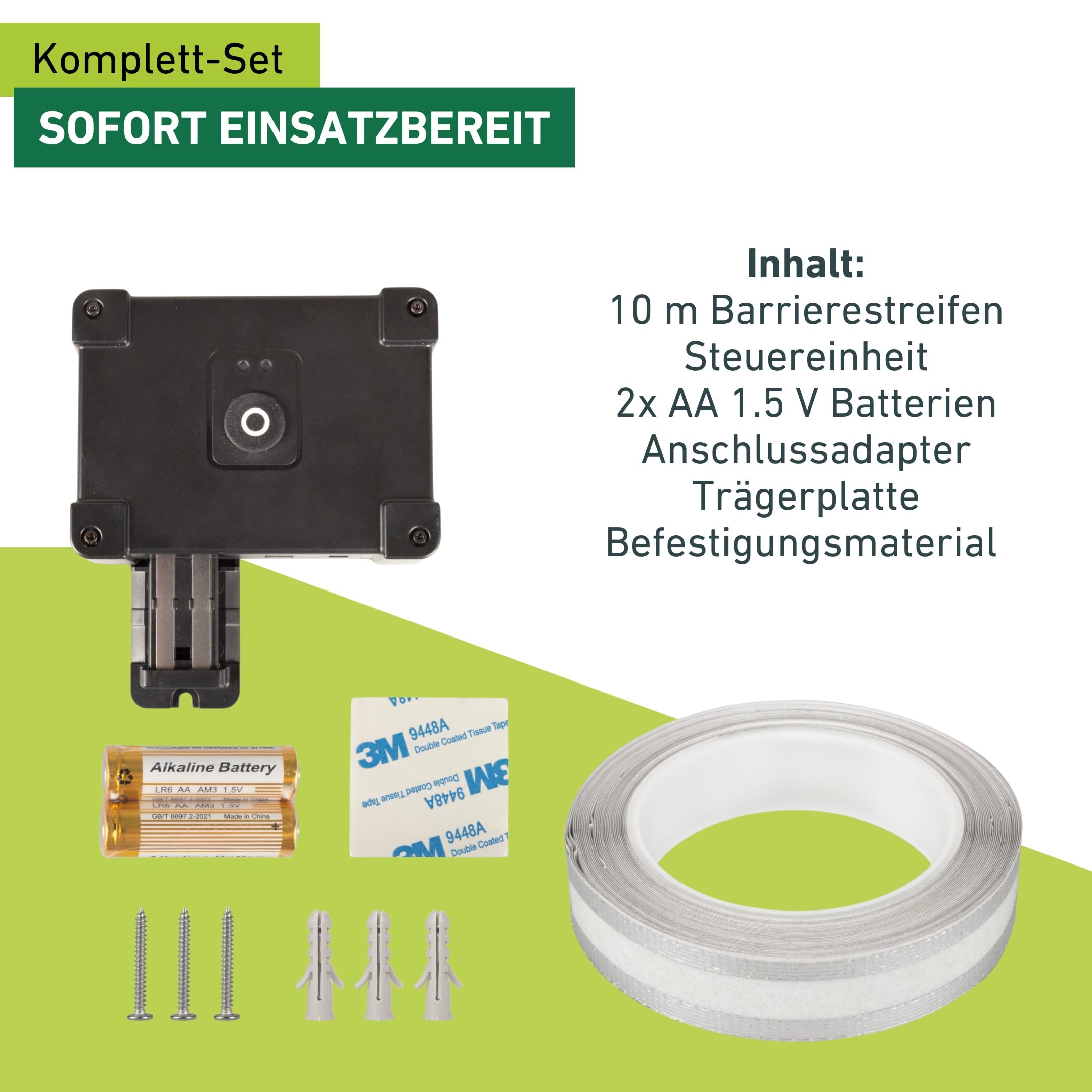 Windhager Elektrische Schneckenabwehr "e-Fence" - 10 m - Schneckenschutz für Hochbeete, Schneckenband elektrisch, Schneckenbarriere, Schneckenzaun - unbedenklich für Mensch und Tier - selbstklebend