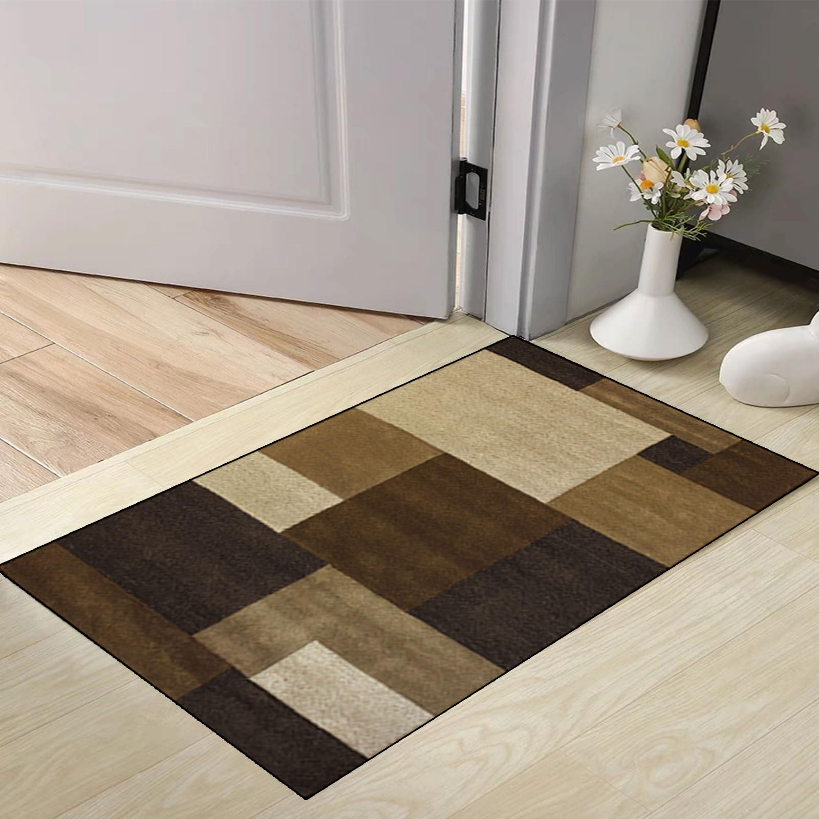Tappeto Passatoia Cucina 105 x 160 cm Lavabile Antiscivolo Moderno Tappeto a Passatoia Antimacchia Assorbente Multiuso per Corridoio Soggiorno Lavanderia, C