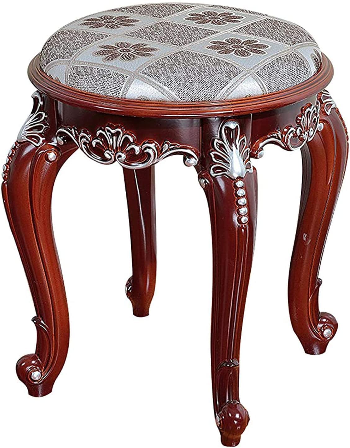 Taburete decorativo para sala de estar dormitorio y tocador de maquillaje fácil de montar