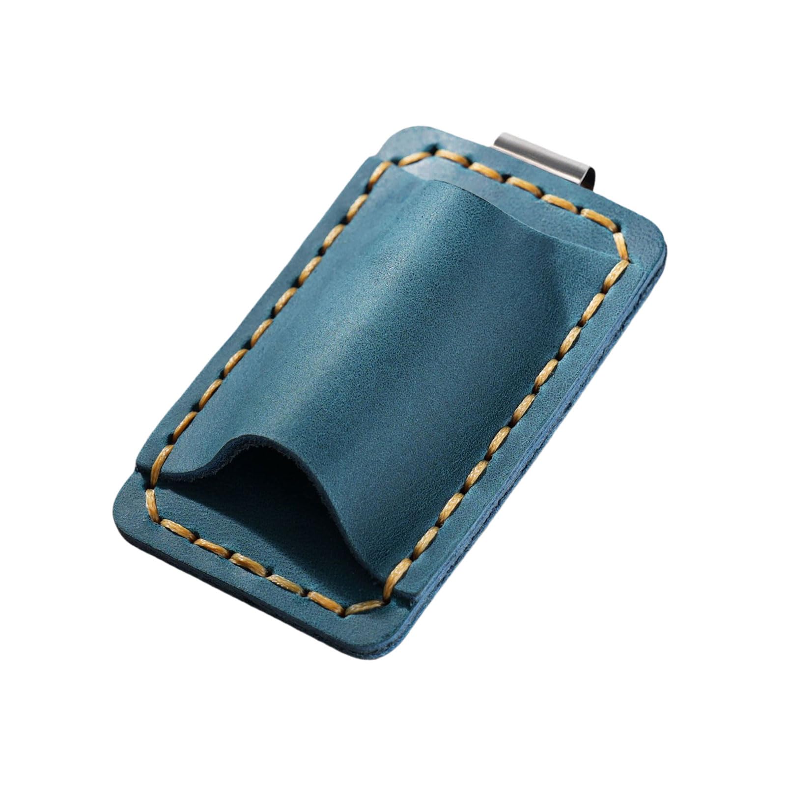 KAHDGSS Pen Holder with Clip 1.7x2.8Inch Single Slot for Journals Notebook Planner Folder Clipboard Leather