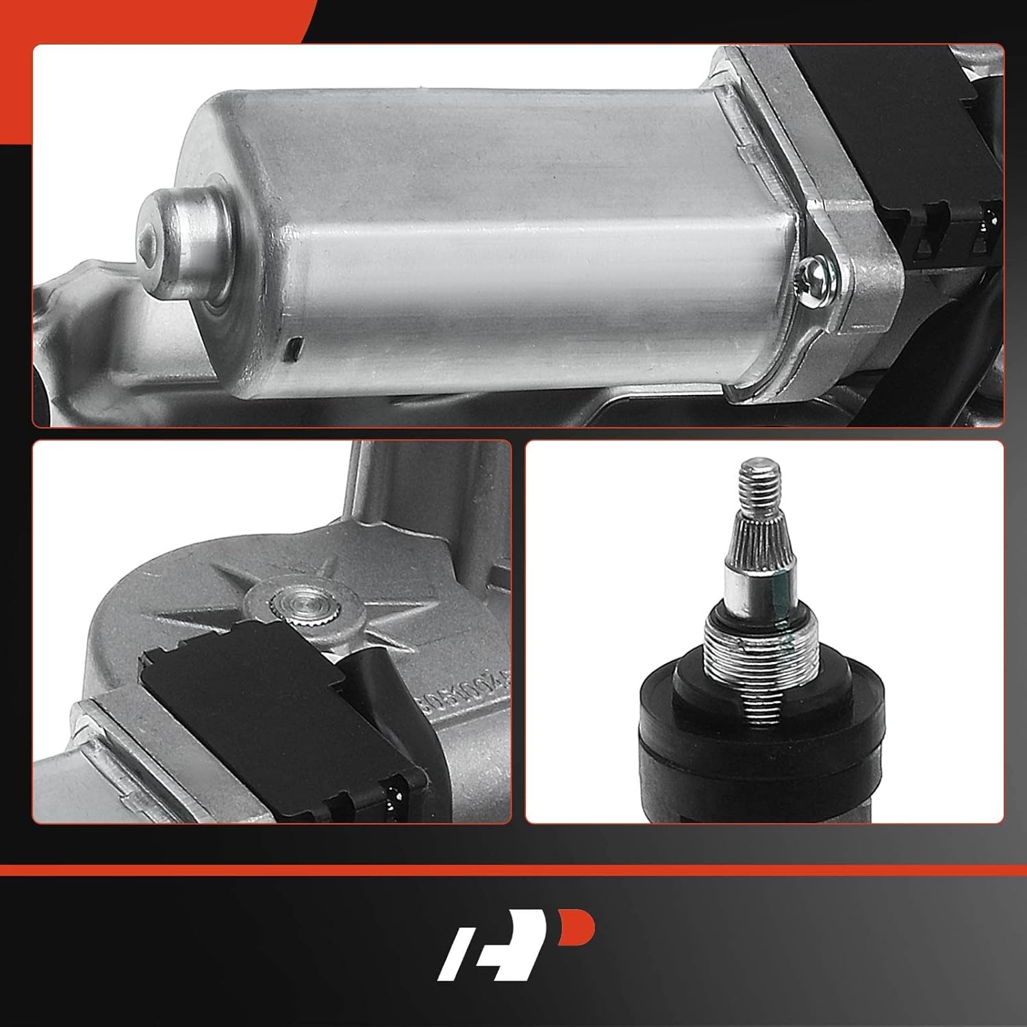 A-Premium Rear Windshield Wiper Motor Compatible with Hyundai Accent 2007-2011 Hatchback/Sedan & Attitude 2007-2011, Sedan, 3-Pin, Replace# 987001E000